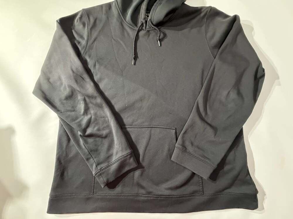 BCG XL Black Zip Up Hoodie Fleece Jacket Athletic Soft Polyester